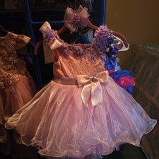 EB1179-4 sequins Pearls Lace Baby Kids Toddler Girl Formal Pageant Dress size3T