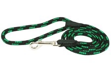 6ft Long Braided Rope Dog Leash Green with Black 6 Sizes Small 6ft Long 0.3" ...