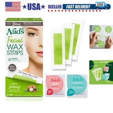 At Home Facial Waxing Kit: 20 Strips + Calming Wipes for Sensational Smooth Skin