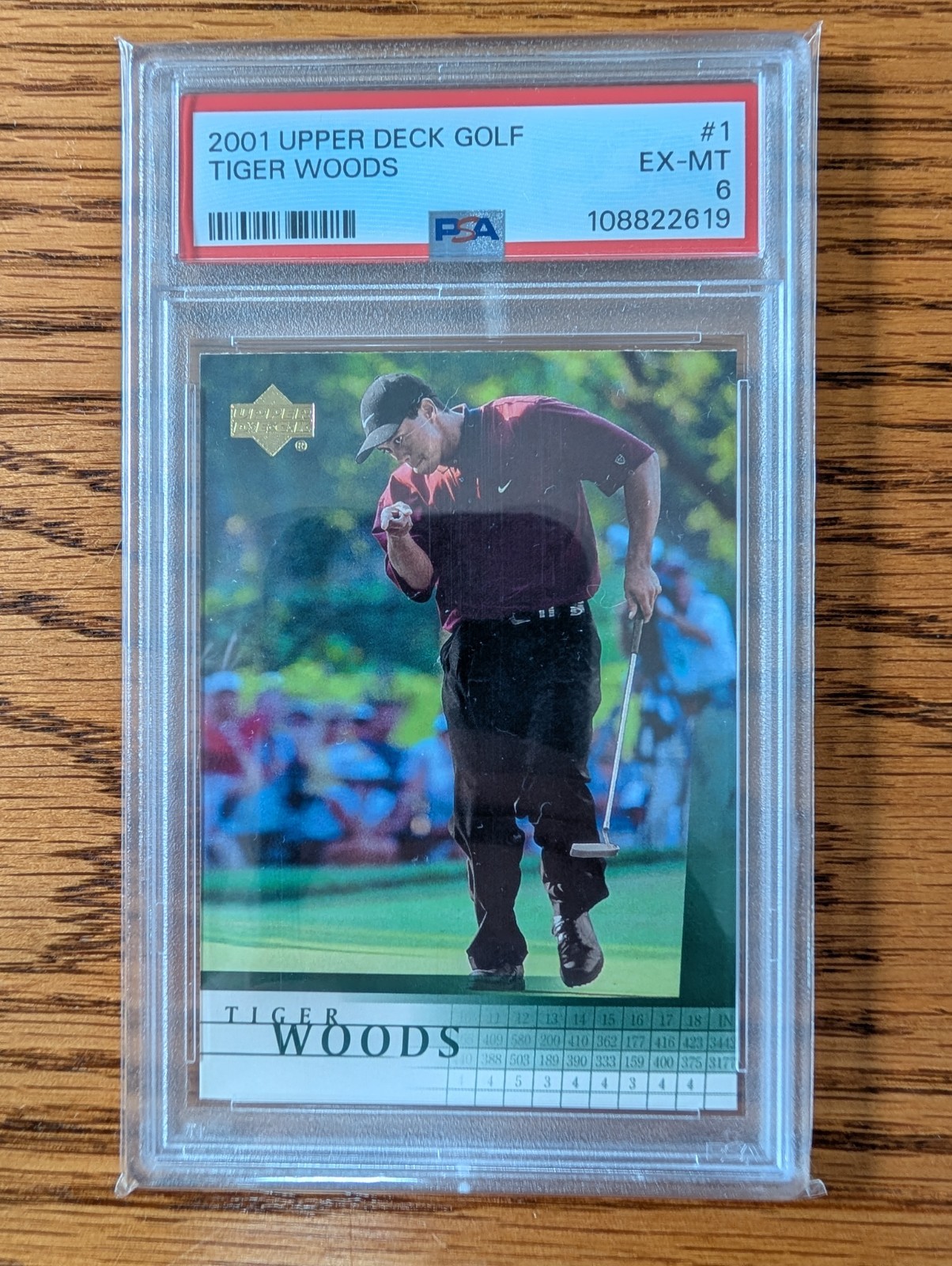 2001 Upper Deck #1 Tiger Woods Rookie PSA 6 PGA Tour Golf RC Card (1181)