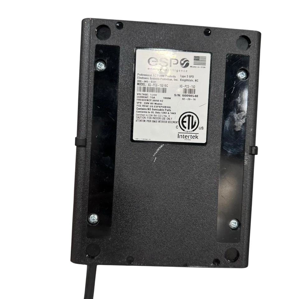 ESP Next Gen Surge Protector/Noise Filter/Power Monitor Model# XG-PCS-15D 120V - Image 2 of 2