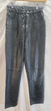 Vintage Wilsons Maxima Leather Women's Size 6 Black High Rise 26x30 Pants