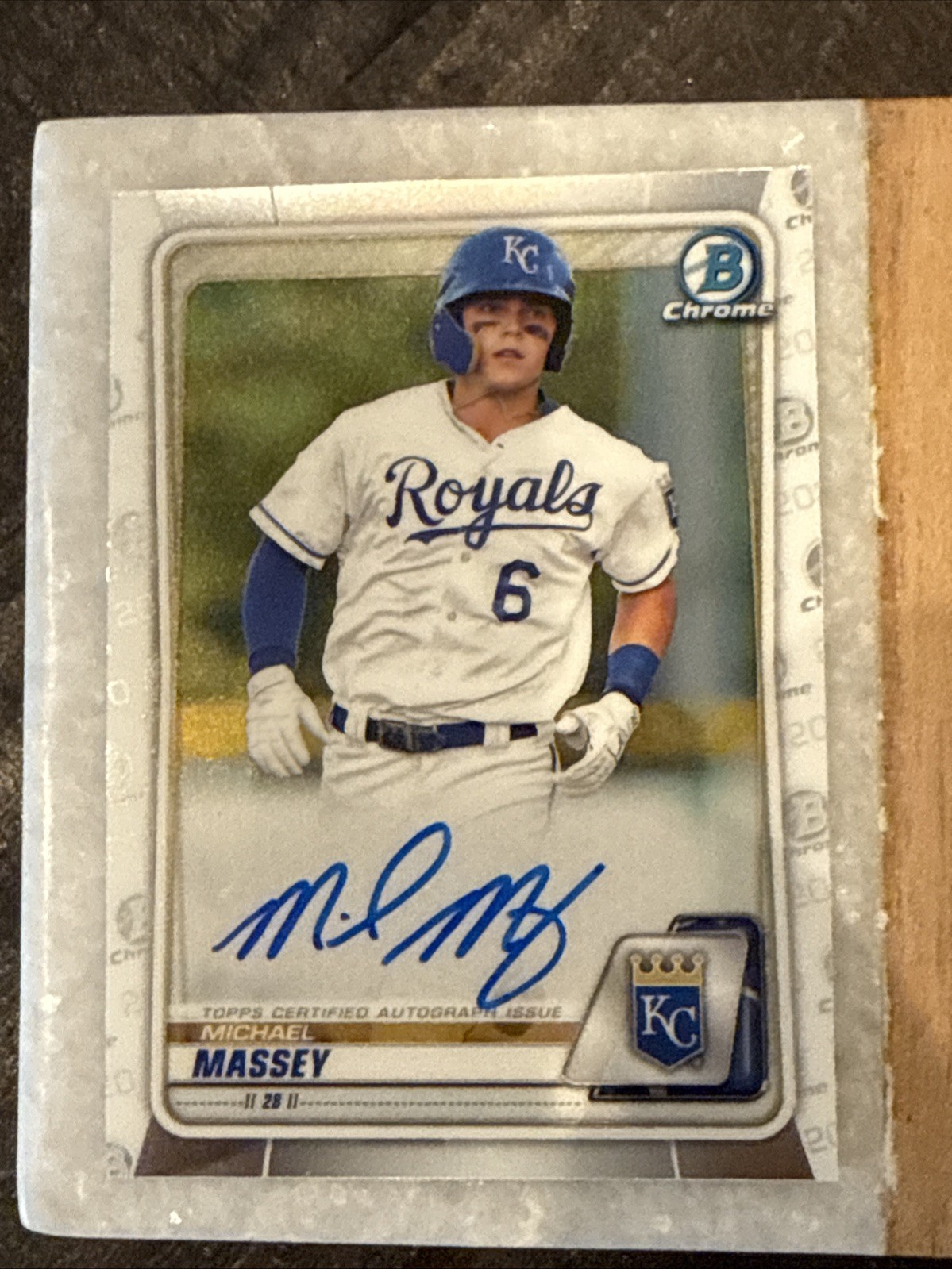 Michael Massey 2020 Bowman Chrome Prospects Auto Rookie Clean