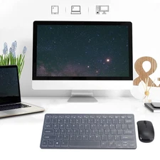 2.4G Wireless Keyboard Mouse Set With Keypad Protector USB Receiver For Notebook