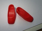 Vintage Barbie Francie Doll Red Square Toe Heels Shoes Taiwan