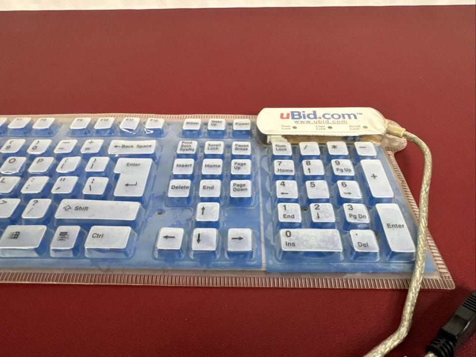 Translucent -Foldable Computer Keyboard Folding , Fold-3000 USB, Tested Working - Image 4 of 4