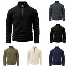 Pullover uomo casual spesso caldo pile felpa giacca supporto colletto