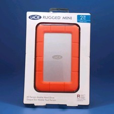 LaCie LAC9000298 Rugged Mini 2TB External Hard Drive - Orange