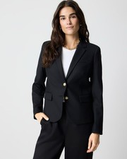 J.Crew Original Schoolboy Black Button Down Blazer Jacket Women s Size 2
