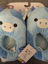 Squishmallow Kids Blue Slippers Size 2/3 New With Tags
