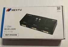 DVI 2 Port Manual Switch Box Monitor Single Mode 1920x1080 2:1