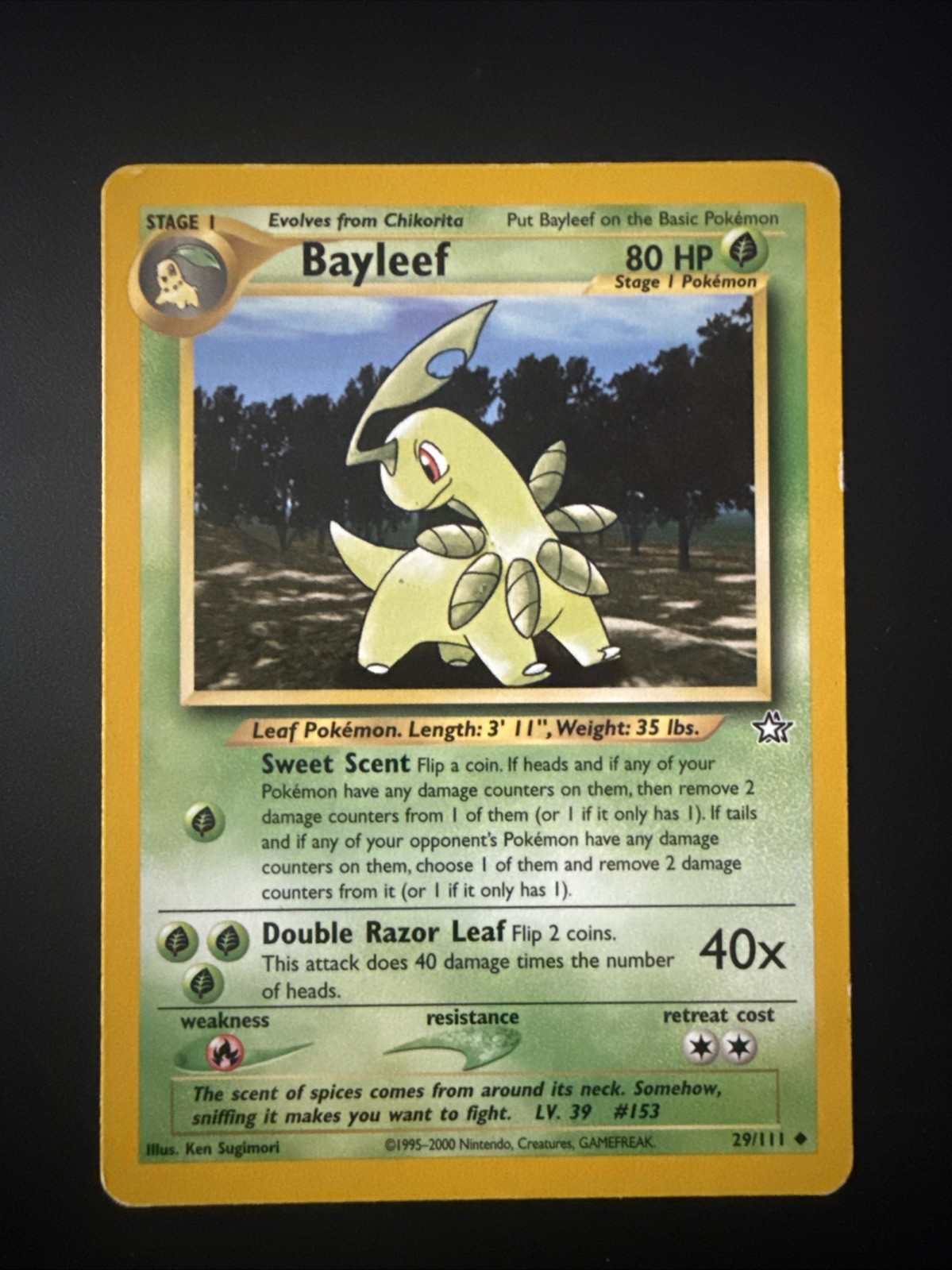 Bayleef 29/111 Neo Genesis Regular