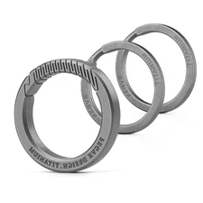 Tisur Titanium Round Carabiner Keychain, Small Key Ring, Lightweight Carabiner _