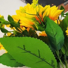 31cm Yellow Silk Sunflower Artificial Flower for Craft Supply Collection