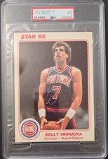 85 Star Team Supers - Detroit Pistons Kelly Tripucka #2 PSA 8
