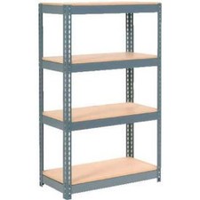 Industrial 4 Shelf Standard Duty Boltless Shelving Starter 36""Wx12""Dx60""H
