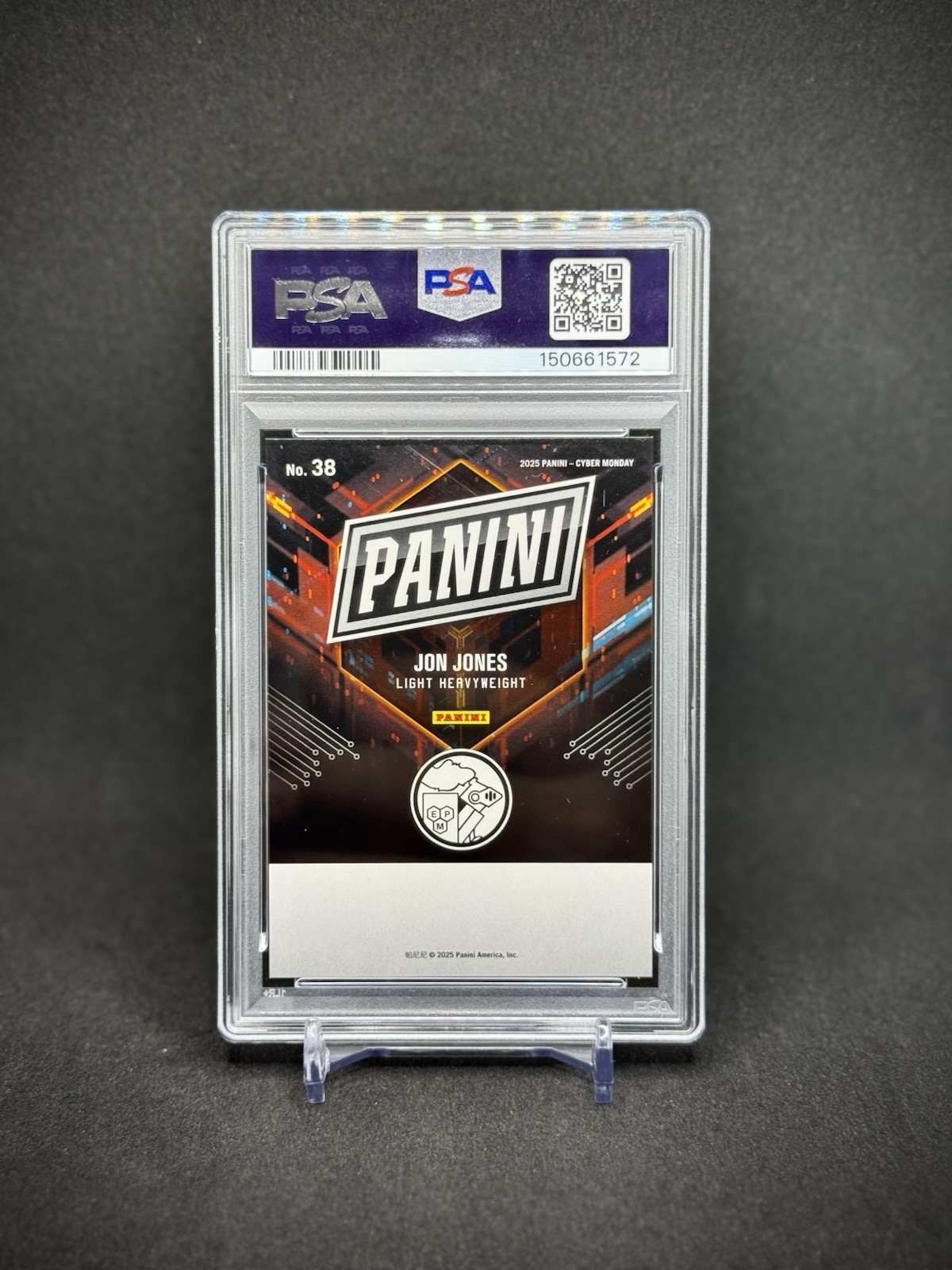 Jon Jones 2025 Panini Cyber Monday /199 #38 PSA view 3