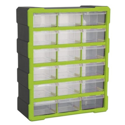Sealey APDC18HV Schrankbox 18 Schubladen - Hi-Vis grün/schwarz
