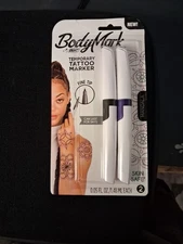 Busy Mark Temporary Tattoo Maker NEW! Fine Tip 2 In Pack Black And Purple