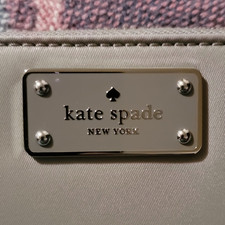 Kate Spade New York Gray Zip-Around Women's Wallet with Logo and Card Slots