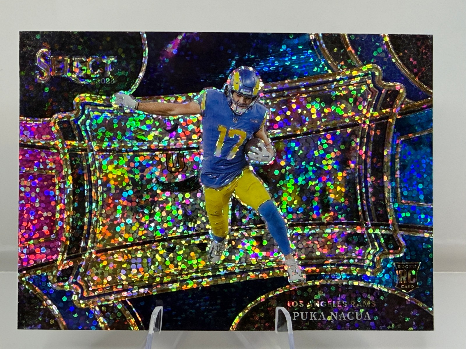 2023 Panini Select Puka Nacua Cosmic Prizm Field Level SSP Rookie Rams RC #355
