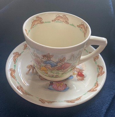 Vintage Royal Doulton Bunnykins Tasse und Untertasse unbenutzt Kleinkind Kind Sammlerstück