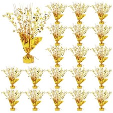 20 Pack Gold Foil Spray Centerpiece Star Table Decoration Metallic Burst Tabl...