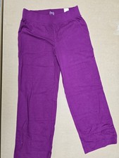 d&co. active Women’s Purple Pull-On Stretch Yoga Pants Pockets M 31"