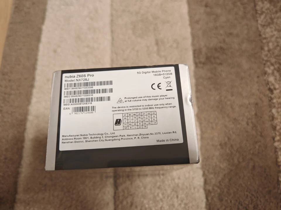 Nubia Z60s Pro 512GB 16GB RAM Dual SIM (Unlocked) Cyan (UK Stock 🇬🇧) - Image 2 of 3