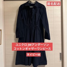 UNIQLO JW Anderson Cotton Gathered Dress Navy [M]