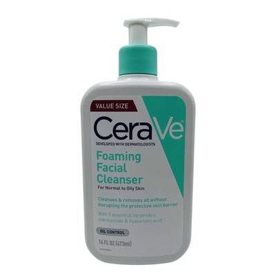 CeraVe Foaming Face Wash, Facial Cleanser for Normal to Oily Skin 16 fl oz