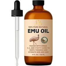 Emu Oil 4 fl oz  Triple Refined, Unscented  Australian Sourced, Bottled in USA