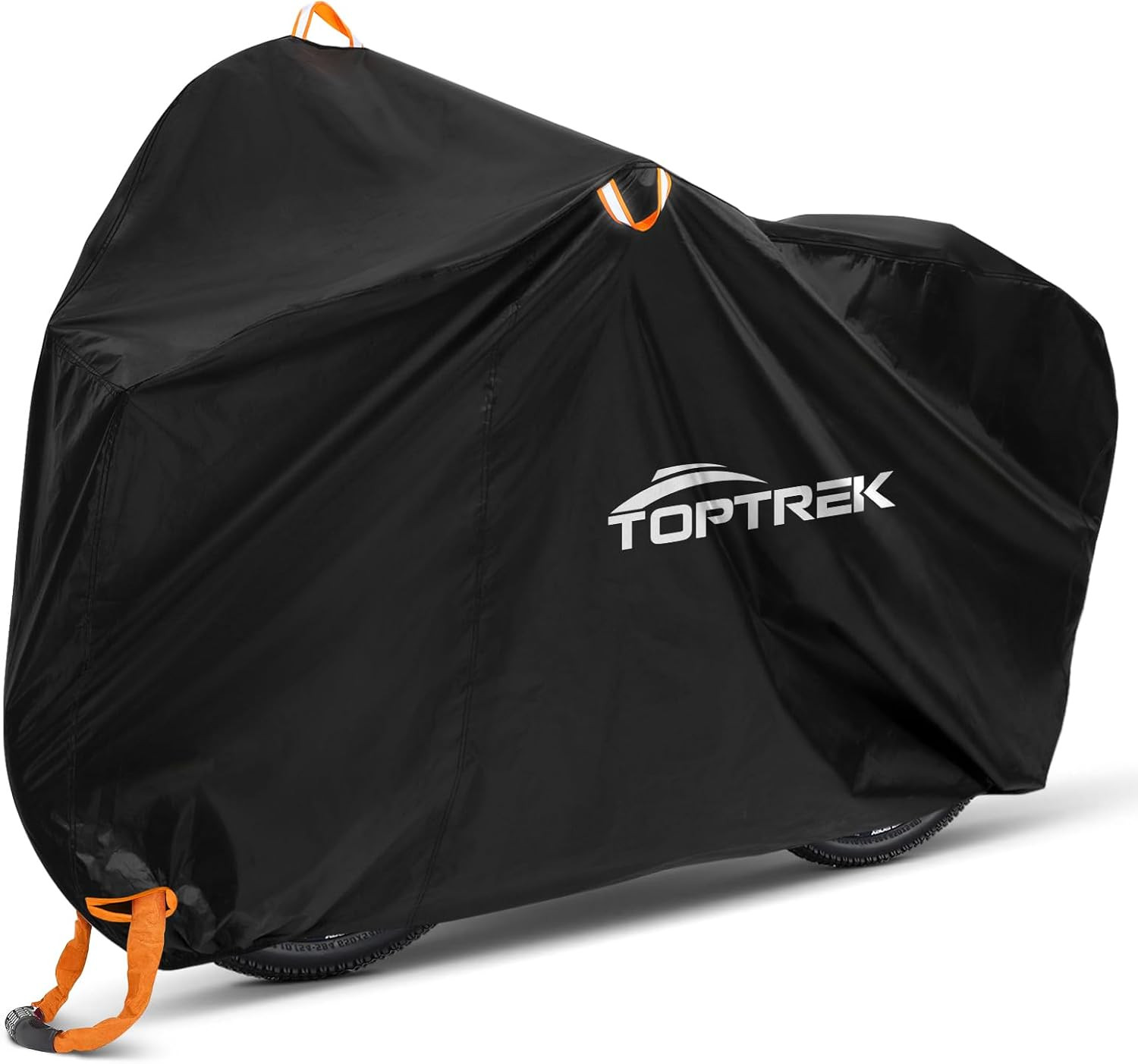 toptrek Bike Cover, 210D Bike Covers for Outside Storage with Lock Holes, 200 x