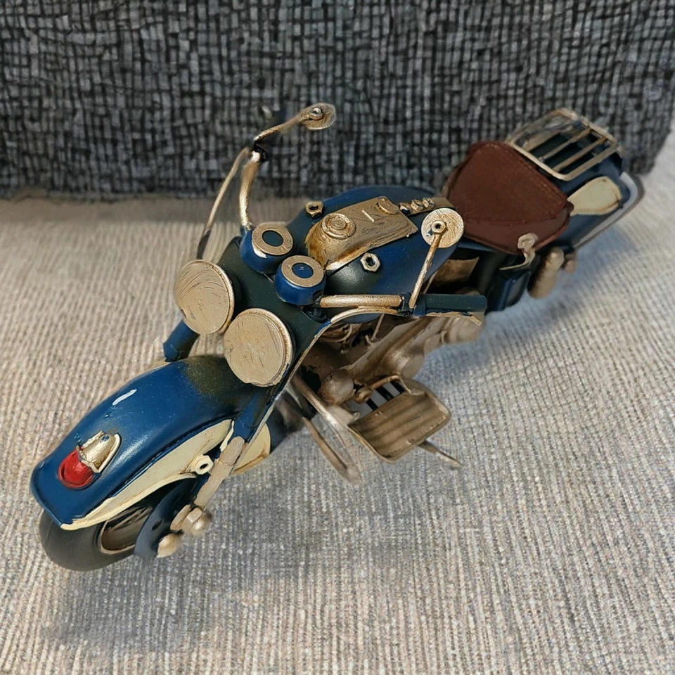 Motocicletta DynaSun 1804D-402 27cm metallo Modellino moto vintage retrò - Immagine 4 di 4