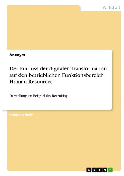 Der Einfluss Der Digitalen Transformation Auf Den Betrieblichen...-image