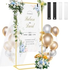 Wedding Sign Stand, Metal Welcome to Our Wedding Sign Holder with Leather S