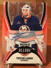 2025-26 UPPER DECK ALLURE RED RAINBOW AUTO RC #118 TRISTAN LENNOX, ISLANDERS