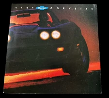 Vintage 1981 Chevrolet Corvette Dealer Foldout Sales Brochure