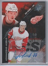 17-18 EVGENY SVECHNIKOV RC AUTO 62/199 SPX ROOKIE AUTOGRAPH #R-ES RED WINGS
