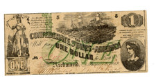 1862  $1   Confederate Currency T-45