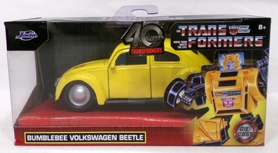 Jada Transformers 40th Bumblebee Volkswagen Beetle 1/32 Scale Die Cast Car New