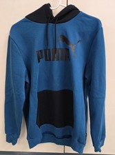 PUMA Two-Tone Sweatshirt Hoody Hoodie Blue And Black Mens Medium Great Condition