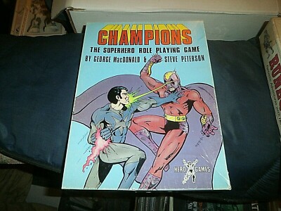 Champions RPG box set Hero Games HARD TO FIND VERY GOOD CONDITION NO DICE