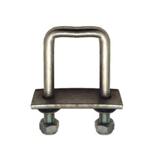 SET OF 4: 10mm U BOLTS SQUARE TYPE 132 x 50 x 102mm INCLUDES NYLOC NUTS TRAILER