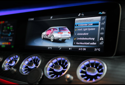 Mercedes E-Klasse w213 Luftdüsen Beleuchtet Ambiente 64 Farben
