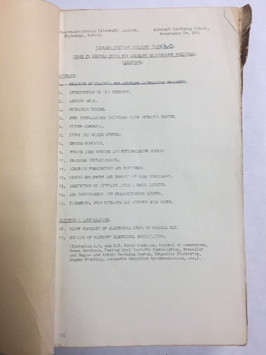 Viscount Type 745 Airframe Engineers Lecture Notes-Aircraft Servicing School - Bild 3 von 12