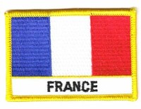 Flaggen AufnäHer Patch Frankreich Schrift Fahne Flagge Fahne Flagge