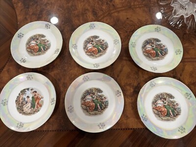Kahla Madonna Vintage Antique Porcelain Dinner Plates Lot Of 6 Used
