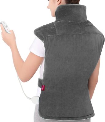 Comfytemp Heating Pad for Back Pain Relief, 2.4lb Weighted Electric Neck Shou...