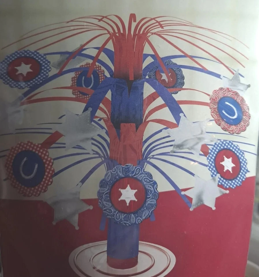 Западный центральный элемент принадлежности для вечеринок стол мини центральный элемент украшение красный пейсли - Изображение 2 из 2